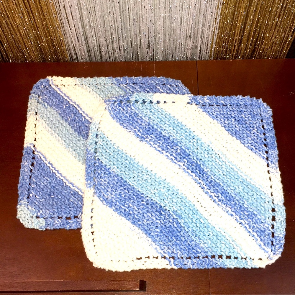 Handmade Organic Cotton Washcloth Duo